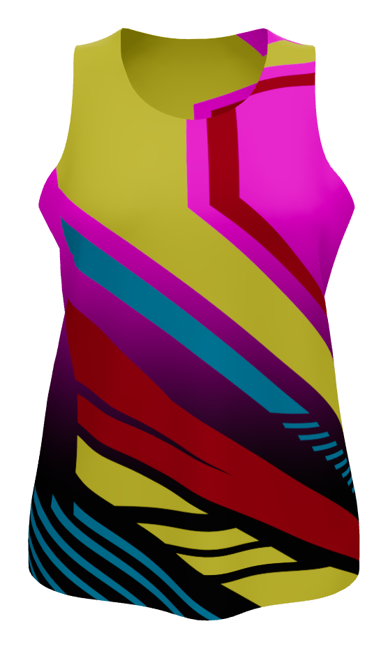 Female Sprinter Running Tank, design 07